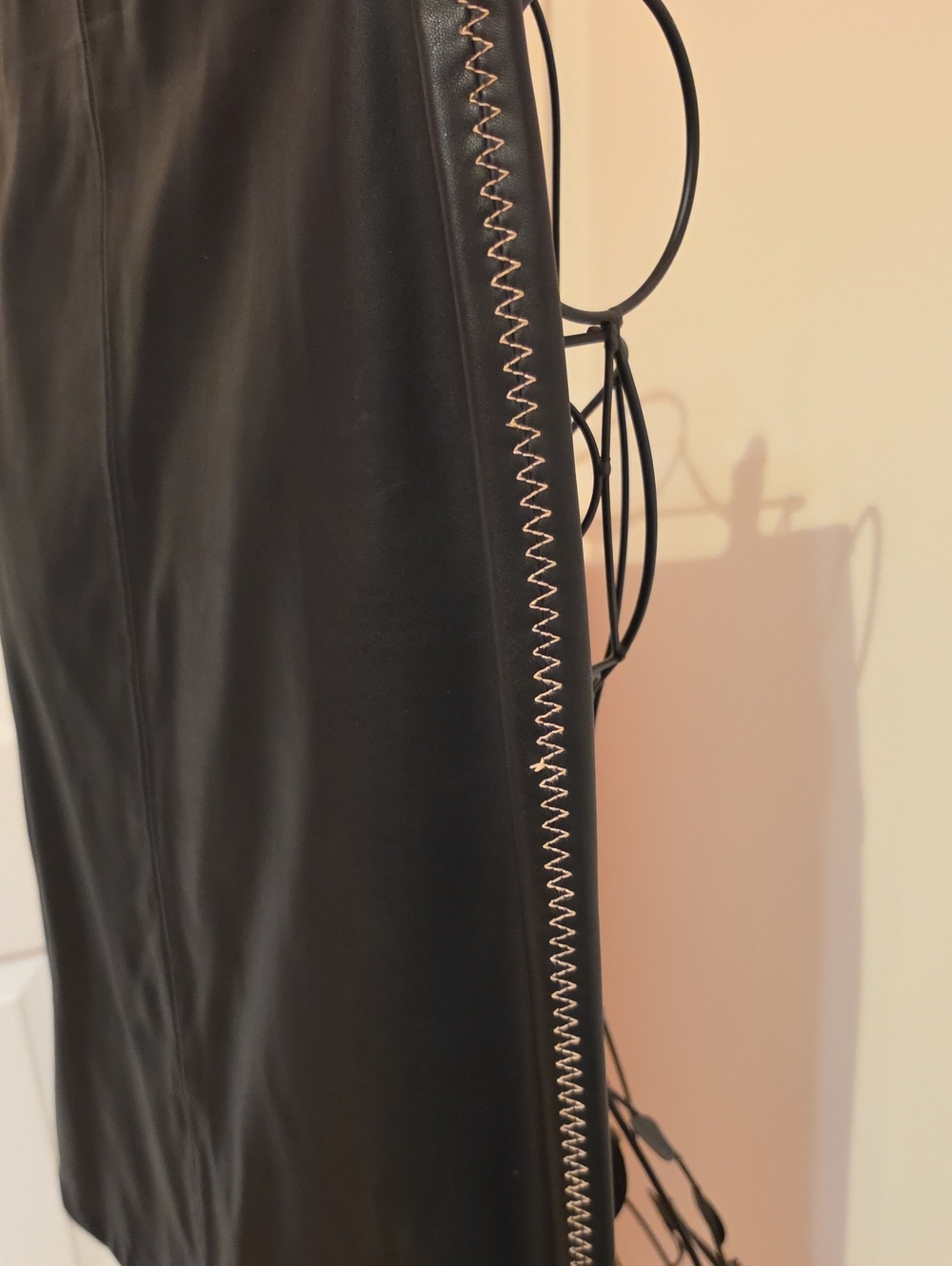 Faux Leather Pencil Skirt - Picture 2 of 4